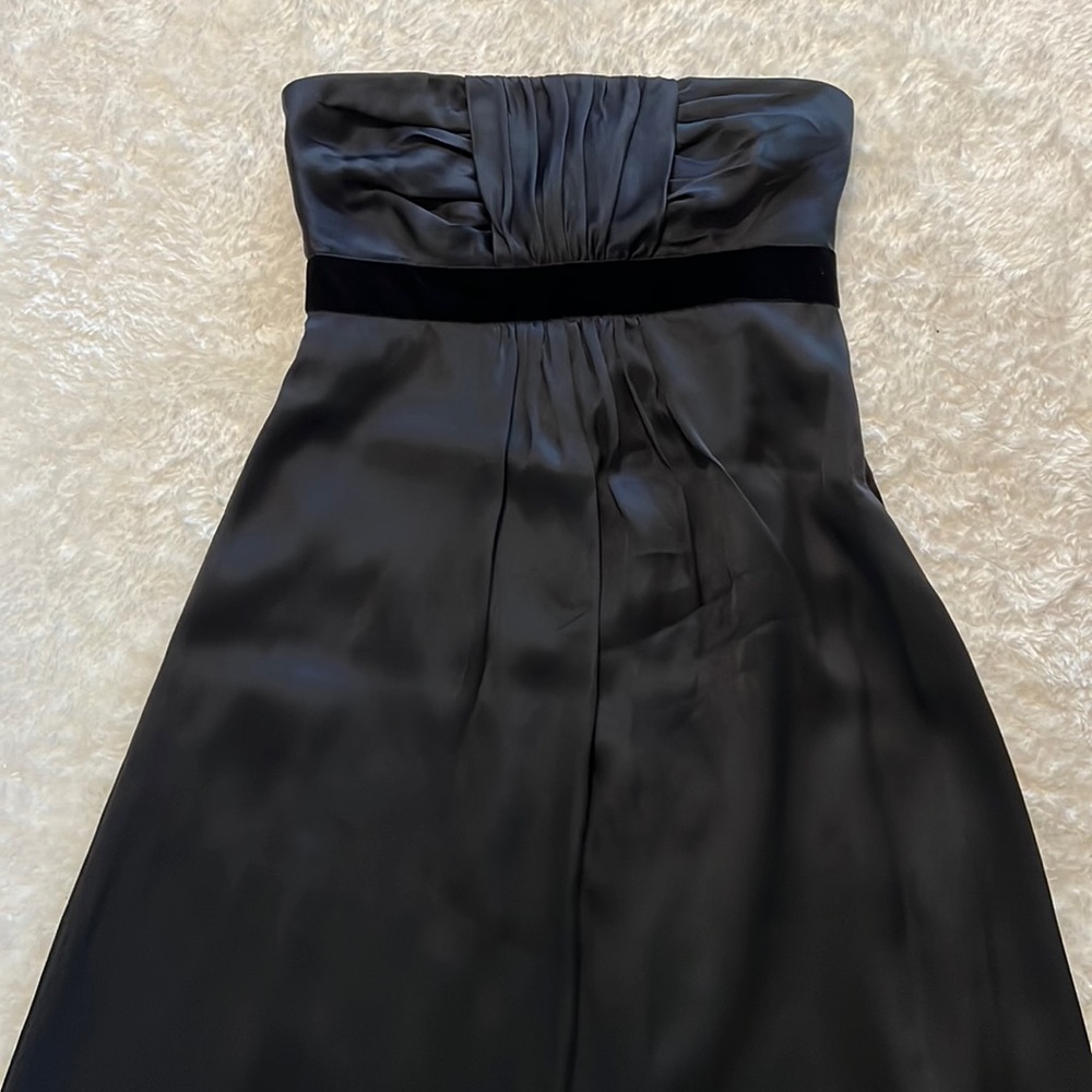 Black strapless dress